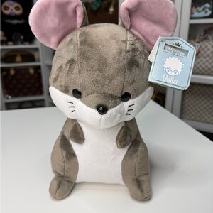 Bellzi Mousi Cute Gray and Pink Plush Mouse